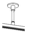 Juno Track Lighting TLR92-24-BL (TLR92 24IN BL) Trac 12/25 24" Ceiling Pendant Stem Feed and Mechanical Support Kit, Black Color