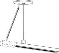 Juno Track Lighting TLR96-48-SL (TLR96 48IN SL) Trac 12/25 Stainless Steel 48" Cable Mechanical Support Kit, Silver Color