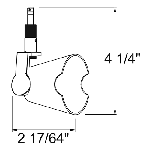 Juno Track Lighting TQJ1043STN (TQJ1043 STN) Quick Jack Low Voltage Cone MR16 LED-Compatible Lampholders, Satin Nickel Finish