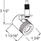 Juno Track Lighting TQJ114-4K-FL-WH 12V Quick Jack LED Mini-Cylinder Spotlight 6W, 4100K, Flood, White Finish