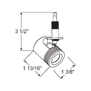 Juno Track Lighting TQJ114 G2 35K 80CRI NFL STN 12V Quick Jack LED Mini-Cylinder Spotlight 6W, 3500K, Narrow Flood, Satin Nickel Finish
