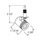 Juno Track Lighting TQJ114 G2 35K 80CRI SP WH 12V Quick Jack LED Mini-Cylinder Spotlight 6W, 3500K, Spot, White Finish