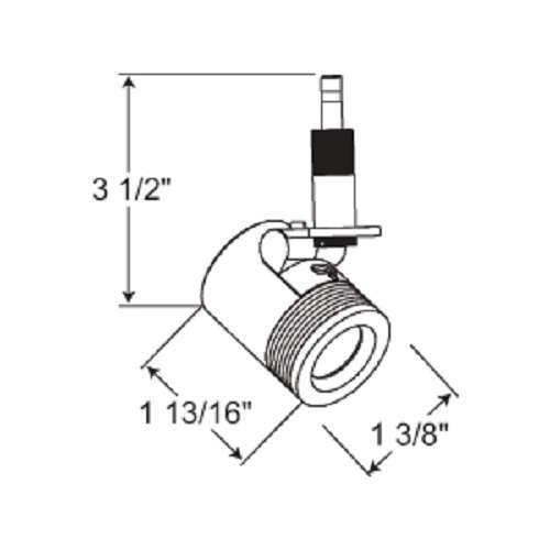 Juno Track Lighting TQJ114 G2 30K 80CRI FL WH 12V Quick Jack LED Mini-Cylinder Spotlight 6W, 3000K, Flood, White Finish