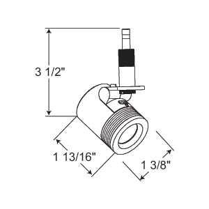 Juno Track Lighting TQJ114G2-3S-STN 12V Quick Jack LED Mini-Cylinder Spotlight 6W, 3000K, Spot, Satin Nickel Finish