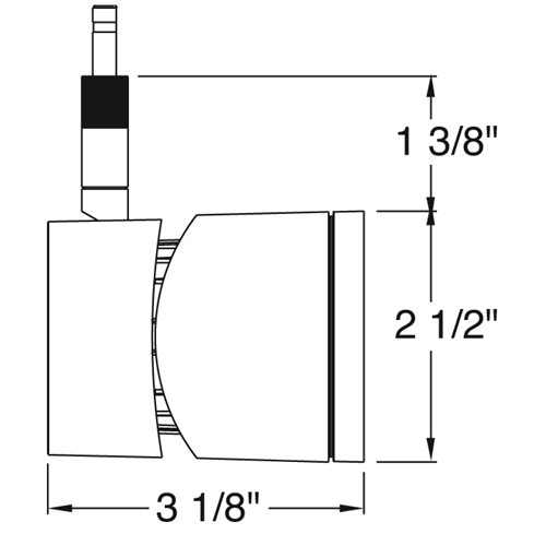 Juno Track Lighting TQJ381L-27KFSTN 13W 12V Quick Jack LED Cylinder Spotlight, 80 CRI, 2700K, Flood, Satin Nickel Finish