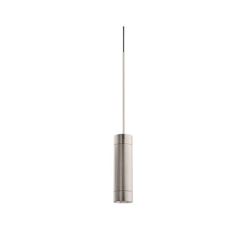 Juno TQJPL11442SNSTN Trac-Master Decorative LED Mini-Pendant 6W 12V, Cylinder Pendant with 144 inch Cord, 2700K Color Temperature, Satin Nickel Pendant Body, No Glass, Satin Nickel Adapter