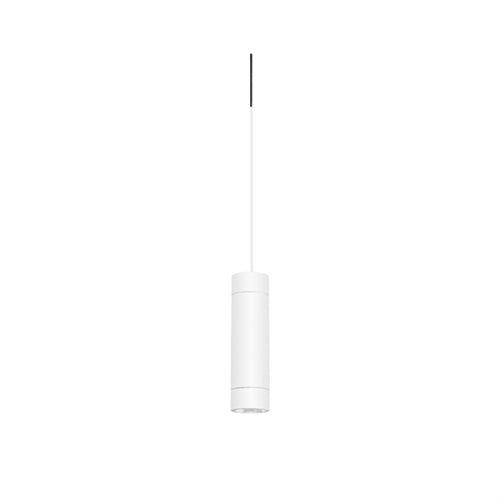 Juno TQJPL11443WHWH Trac-Master Decorative LED Mini-Pendant 6W 12V, Cylinder Pendant with 144 inch Cord, 3000K Color Temperature, White Pendant Body, No Glass, White Adapter