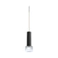 Juno TQJPL1783BLFRTSTN Trac-Master Decorative LED Mini-Pendant 6W 12V, Cylinder Pendant with 78 inch Cord, 3000K Color Temperature, Black Pendant Body, Frost Glass, Satin Nickel Adapater