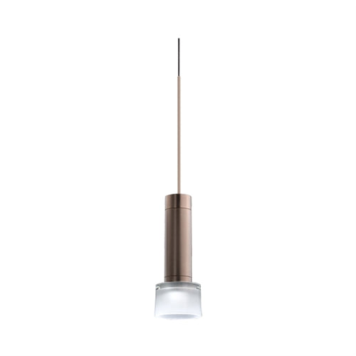 Juno TQJPL1783BZFRTBRZ Trac-Master Decorative LED Mini-Pendant 6W 12V, Cylinder Pendant with 78 inch Cord, 3000K Color Temperature, Bronze Pendant Body, Frost Glass, Bronze Adapter