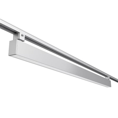 Juno TSLOT1 4FT 600LMF 50K 90CRI OFF LAM QCBFS SL Trac Master 4' 10W/18W/20W/36W Linear LED Light, 1000 Lumens/Ft, 5000K, 90 CRI, On/Off Only, Lambertian Distribution, Quiet Ceiling Baffle, Silver Diffuser, Silver