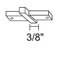 Juno Track Lighting TU23WH (TU23 WH) 2-Circuit Trac Master Miniature Straight Connector, White Color