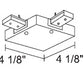 Juno Track Lighting TU35SL (TU35 SL) 2-Circuit Trac Master T-Bar Adjustable Joiner Feed, Silver Color