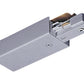 Juno Track Lighting TU38SL (TU38 SL) 2-Circuit Trac Master End Feed Connector, Silver Color