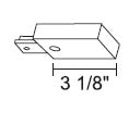 Juno Track Lighting TU38SL (TU38 SL) 2-Circuit Trac Master End Feed Connector, Silver Color