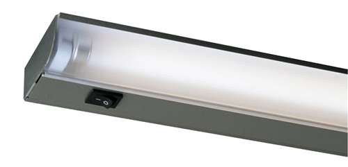 Juno Undercabinet Lighting UFL34 SL 34" 21W T5 HE Lamp, 3000K Fluorescent Undercabinet Fixture, Silver Finish