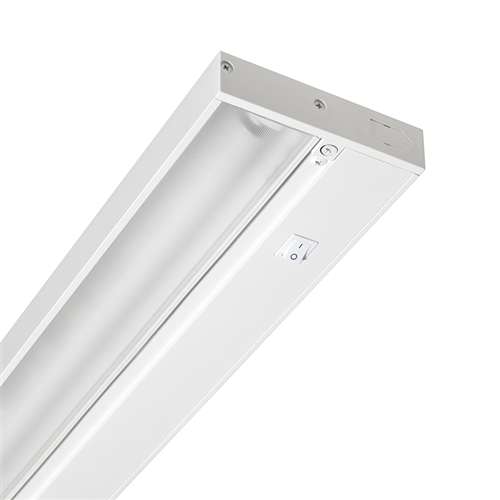 Juno Undercabinet Lighting UPF34 WH 6CP NS 34" 22.1W T5 Lamp, 3000K Pro Fluorescent Undercabinet Fixture, No Rocker Switch, with Portable 6" Cord and Plug, White Finish