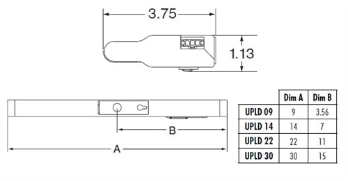 Juno Undercabinet Lighting UPLD 22IN SWW4 90CRI WH 22" LED Undercabinet Fixture, 12 Watts, 886 lumens, 3000K/3500K/4000K, White Finish