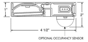 Juno Under Cabinet Lighting Led UPLED22 30K 80CRI SL 6CP NS 22" Pro Dimmable Fixture, 8.1 Watts, 454 Lumens, No Rocker Switch, with Portable 6" Cord and Plug, Silver Finish