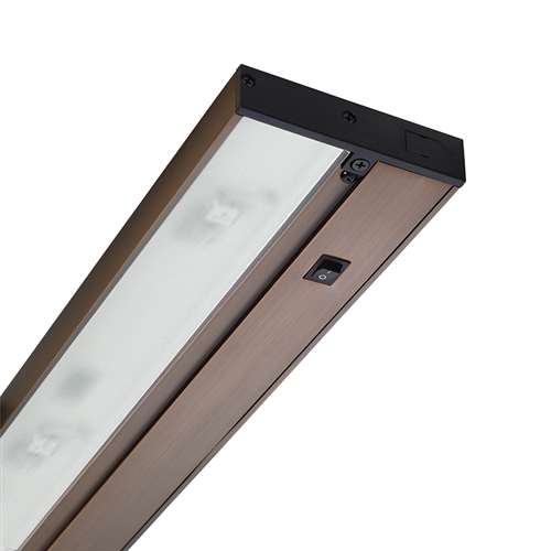 Juno Under Cabinet Lighting Led UPLED22 30K 80CRI BZ 6CP OCNS 22" Pro Dimmable Fixture, 8.1 Watts, 454 Lumens, Occupancy Sensor without Switch, with Portable 6" Cord and Plug, Bronze Finish