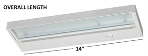 Juno Under Cabinet Lighting Led UPLED14-BZ 14" 4-Lamp Pro Dimmable Fixture, 5.6 Watts, 299 Lumens, Bronze Finish