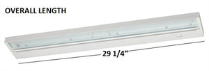 Juno Under Cabinet Lighting Led UPLED30-BL 30" 8-Lamp Pro Dimmable Fixture, 10.7 Watts, 601 Lumens, Black Finish
