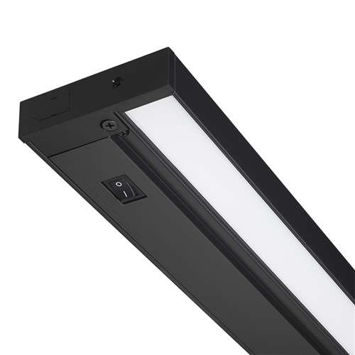 Juno Undercabinet Lighting UPS09 30K 90CRI BL NS 9" Dimmable Pro-Series SoftTask LED, 3000K, No Rocker Switch, Direct Wire, Black Finish