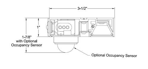 Juno Undercabinet Lighting UPS22 30K 90CRI WH OCNS 22" Dimmable Pro-Series SoftTask LED, 3000K, with Occupancy Sensor, No Rocker Switch, Direct Wire, Designer White Finish
