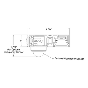 Juno Undercabinet Lighting UPS30-930-OCN-BZ 30" Dimmable Pro-Series SoftTask LED, 3000K, Includes Occupancy Sensor, No Rocker Switch, Direct Wire, Brushed Bronze Finish