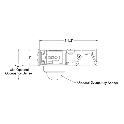 Juno Undercabinet Lighting UPS40-930-OCN-WH 40" Dimmable Pro-Series SoftTask LED, 3000K, Includes Occupancy Sensor, No Rocker Switch, Direct Wire, Designer White Finish