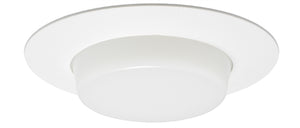 Juno V3041 PW Recessed Lighting 6" Incandescent Drop Opal Lens Shower with Reflector, Plastic White