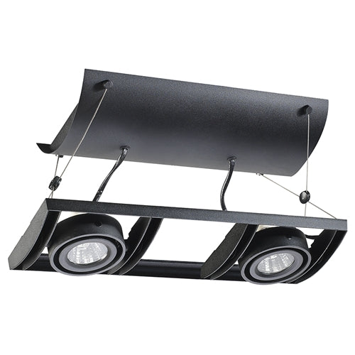 Juno Track Lighting XT16201BL AVIO Two Lamp - Low Voltage 20-75W MR16 Unit, Black Color
