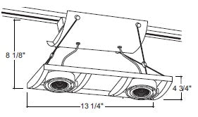 Juno Track Lighting XT16201WH AVIO Two Lamp - Low Voltage 20-75W MR16 Unit, White Color