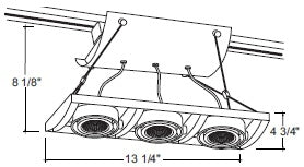 Juno Track Lighting XT16301WH AVIO Three Lamp - Low Voltage 20-50W MR16 Unit, White Color