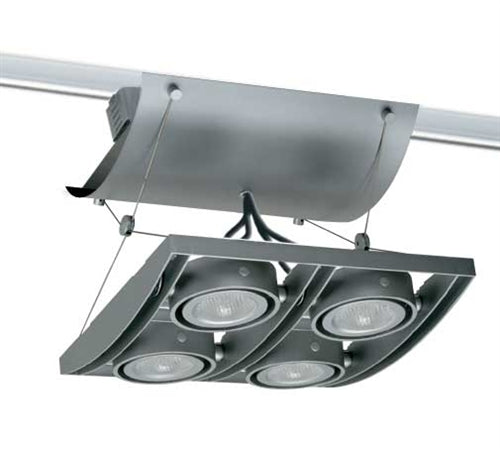 Juno Track Lighting XT16404-20H-GP AVIO Four Lamp - HID Metal Halide 20W CMH MR16 GX10 Quad Unit, Graphite Color