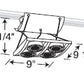 Juno Track Lighting XT16404-20H-GP AVIO Four Lamp - HID Metal Halide 20W CMH MR16 GX10 Quad Unit, Graphite Color