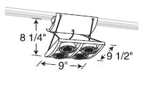 Juno Track Lighting XT16404-20H-SL AVIO Four Lamp - HID Metal Halide 20W CMH MR16 GX10 Quad Unit, Silver Color
