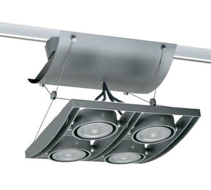 Juno Track Lighting XT16404-39H-SL AVIO Four Lamp - HID Metal Halide 39W CMH MR16 GX10 Quad Unit, Silver Color