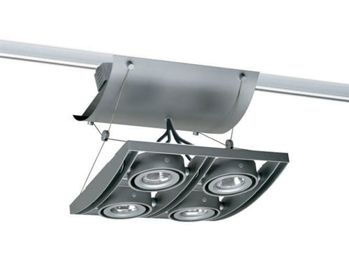 Juno Track Lighting XT16404GP AVIO Four Lamp - Low Voltage 20-50W MR16 Quad Unit, Graphite Color