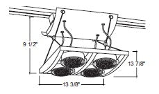 Juno Track Lighting XT30404BL AVIO Four Lamp - Line Voltage 35-75W PAR30 Quad Unit, Black Color
