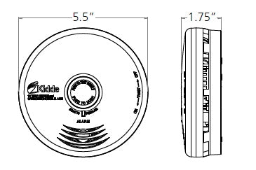 Kidde i12010S (21010407A) Worry Free 10 Year Sealed Lithium 120V AC Wire in with Battery Back up Smoke Alarm