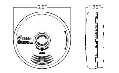 Kidde i12010SCO (21010408N) Worry Free 10 Year Sealed Lithium 120V AC Wire in with Battery Back up Combination Smoke and Carbon Monoxide CO Alarm (Upgraded to CUAC10YFEX-V + 20-9003)