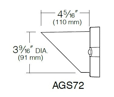 Kim Lighting AGS72BL Adjustable Glare Shield, Black