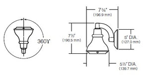Kim Lighting AN57/3L5KUV/NB 120/277 Volt Die-Cast Brass LED Landscape Path Bell Light, 5.3W, 3 LEDs, 5100K, Natural Brass