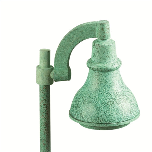 Kim Lighting BN167/9L4KUV/VG 120/277 Volt Die-Cast Brass LED Landscape Path Bell Light, 11.9W, 9 LEDs, 4000K, Verde Green Finish