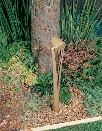 Kim Lighting BN175NB 120 Volt Die-Cast Brass, Landscape Path Light, 20W-50W MR16 Halogen, Ravenna Highlighter Style, Natural Brass Finish