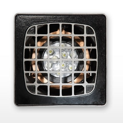 Kim Lighting C54F3/9L3KUV Well Light, 120 to 270V LED, Narrow Flood Optic, 350mA, 11W, 9 LEDs, 3000K, Spun Copper and Bronze Clamping Ring