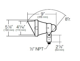 Kim Lighting C735NB 120V Die-Cast Brass Landscape Light, Scarab Style, 50W-75W PAR30 Halogen, Natural Brass Finish