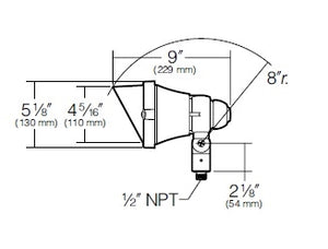 Kim Lighting C735NB 120V Die-Cast Brass Landscape Light, Scarab Style, 50W-75W PAR30 Halogen, Natural Brass Finish