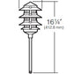 Kim Lighting EL120DB 100W A21 Incadescent 120V Die-Cast Aluminum Louevered Body Landscape Light, Dark Bronze Finish