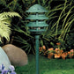 Kim Lighting EL121GR 75W A19 Incadescent 120V Die-Cast Aluminum Louevered Body Landscape Light, Verde Green Finish